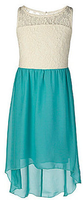 Ruby Rox 7-16 Lace-Bodice Chiffon-Skirted Dress