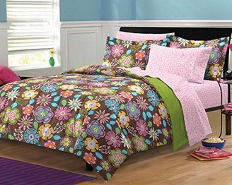 My Room Boho Garden Ultra Soft Microfiber Girls Bedding Comforter Set, Multi-Colored, Full