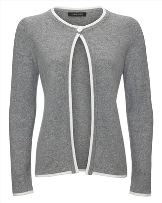 Jaeger Cashmere Tipped Cardigan