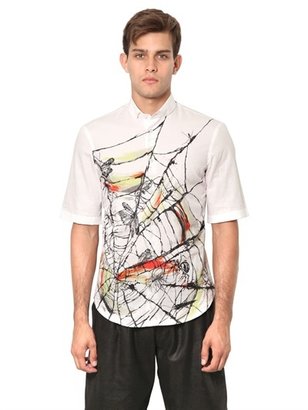 McQ Cotton Canvas Spider Web T-Shirt