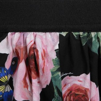 Dolce & Gabbana Dolce & GabbanaGirls Black Rose Print Skirt