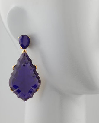 Oscar de la Renta Resin Chandelier Clip-On Earrings, Dark Purple