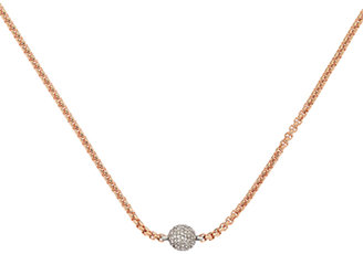 Finesse Swarovski Crystal Pave Ball Necklace, Rose Gold