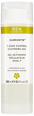 REN Clarimatte T-Zone Control Cleansing Gel, 150ml