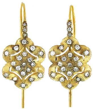 Cathy Waterman Flower Earrings with Diamonds