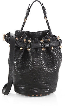 Alexander Wang Diego Small Pebbled Leather Bucket Bag
