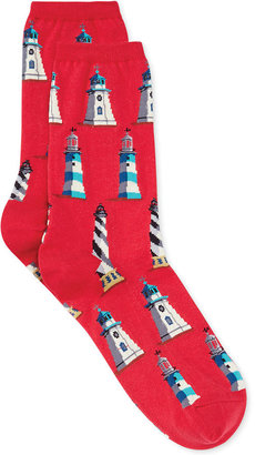 Hot Sox Lighthouse Print Trouser Socks