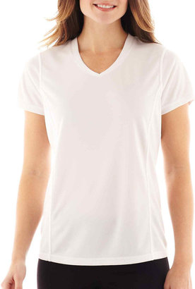 JCPenney Made For Life Short-Sleeve Seamed Mesh Tee