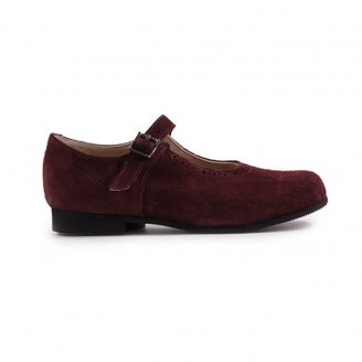 Start Rite Clare Suede Mary Jane Shoes Burgundy