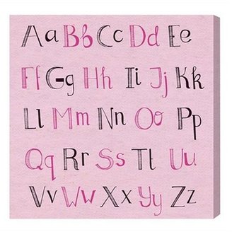 Oliver The Gal Artist Co. Olivia's Easel 'Pink ABCs' Canvas Art