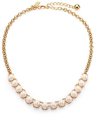 Kate Spade Squared Away Faux Pearl Necklace