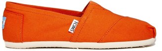 Toms Stonewash Flame Orange Flat Shoes