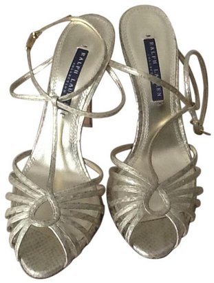 Ralph Lauren COLLECTION Gold Leather Sandals