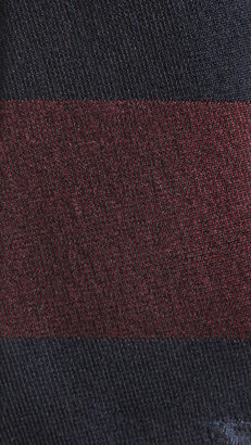 Burberry Stripe Wool Silk Tie