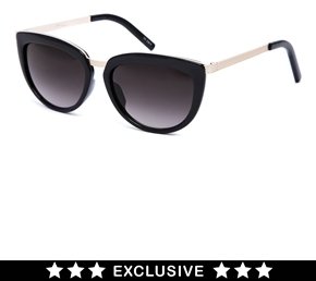 Jeepers Peepers Exclusive to Asos Florence Cateye Sunglasses - blackandgold