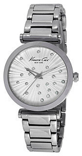 Kenneth Cole New York® Women's Silvertone Watch with Crystals
