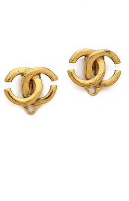 WGACA What Goes Around Comes Around Vintage Chanel CC Earrings