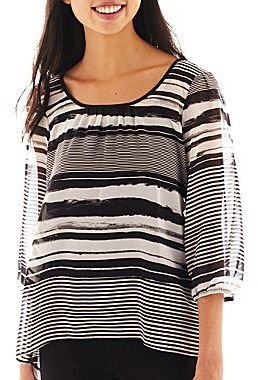 JCPenney BY AND BY by&by Lattice-Back High-Low Top