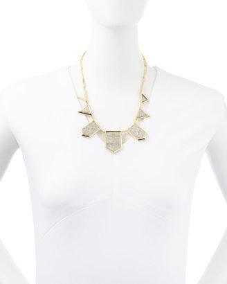 House Of Harlow Two-Tone Engraved Station Necklace