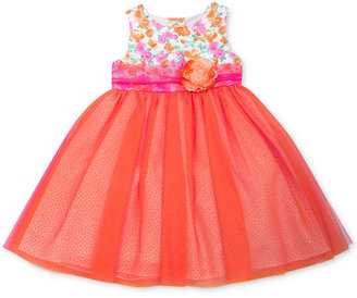Rare Editions Little Girls' Floral-to-Tulle Dress