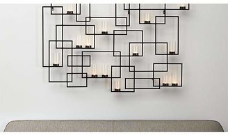 Crate & Barrel Circuit Metal Wall Candle Holder