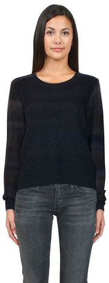 Autumn Cashmere Plait Space Dye Thermal in Navy/Denim Combo Women