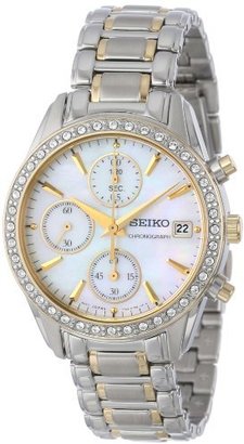 Seiko Women's SNDY20 Two Tone Stainless Steel Analog with Mother-Of-Pearl Dial Watch