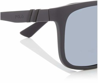Polo Ralph Lauren Men`s polar grey rectangular sunglasses