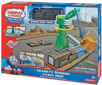 Thomas & Friends Fisher-price trackmaster cranky's spinning cargo drop train set