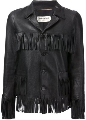Saint Laurent fringed leather jacket