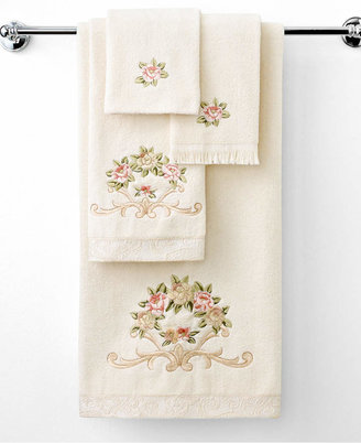 Avanti Rosefan" Wash Towel, 13x13"