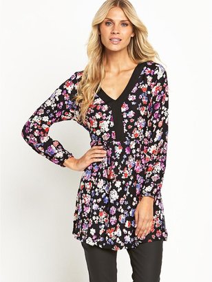 South Floral Banded Smock Donna Tunic