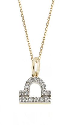 Rachael Ryen Jewelry Libra Diamond Zodiac Necklace