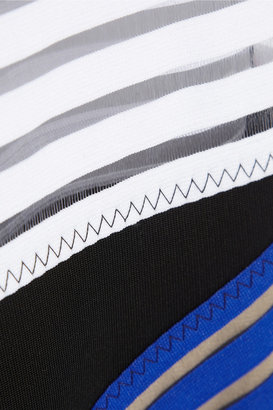 Christopher Kane Elastic-paneled stretch-jersey dress