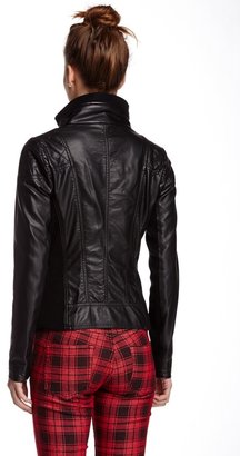 GUESS Paneled Faux Leather Jacket