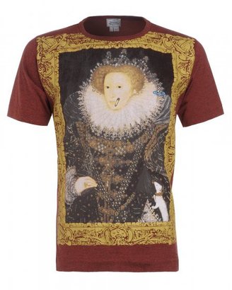 Vivienne Westwood T-Shirt, Red Queen Elizabeth Print Tee