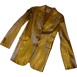 Moschino Gold Leather Jacket