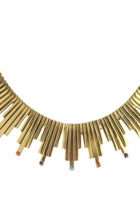 Chibi Jewels Solar Rays Collar Necklace in Brass