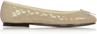 French Sole Harriet quilted patent-leather ballet flats