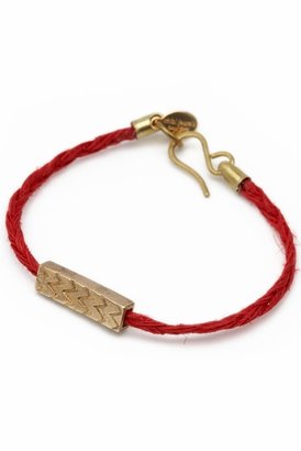 Chibi Jewels Tribal Rectangle Bracelet with Red Color Cord