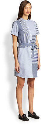 Band Of Outsiders Patchwork Shirtdress