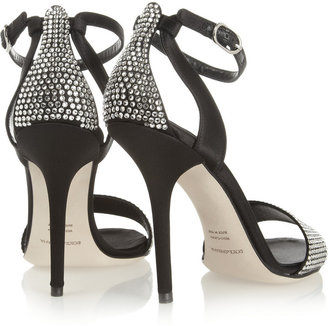 Dolce & Gabbana Crystal-embellished satin sandals