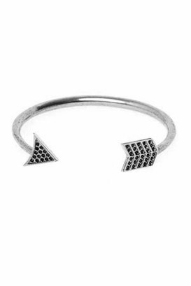 House Of Harlow Antiqued Arrow Bracelet With Pave in Silver
