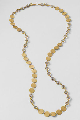 Lands' End Women's Stone Disc Chain Necklace