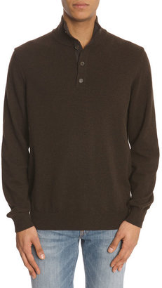 Hackett Mayfair brown Funnel-neck Collar Sweater