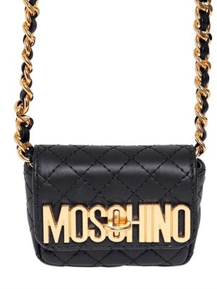Moschino Quilted Nappa Leather Micro Shoulder Bag