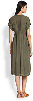 James Perse Empire-Waisted Voile Dress