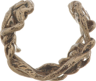 Wendy Nichol Brass & Diamond Loose Three-Stitch Knit Ring