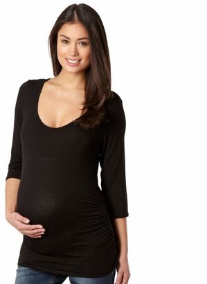 Red Herring Maternity - Black Three Quarter Sleeve Jersey Maternity Top