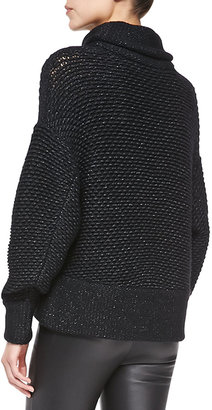 Helmut Lang Opacity Shimmery Knit Oversize Sweater